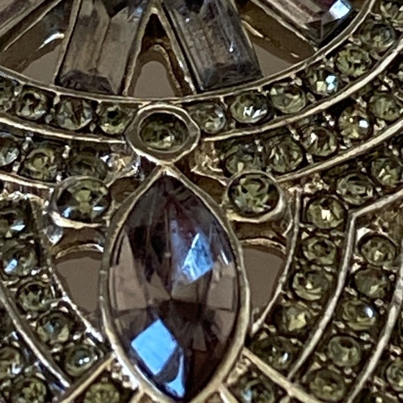 Earrings Drops Drops Rhinestones Design Vintage Art Deco - Picture 7 of 11